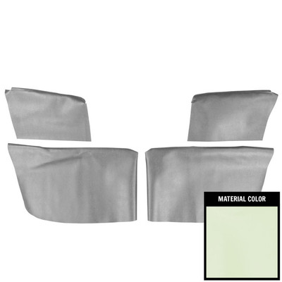 PUI Interiors 1962-1963 Pontiac Tempest/LeMans White Rear Armrest Covers - 62GR69
