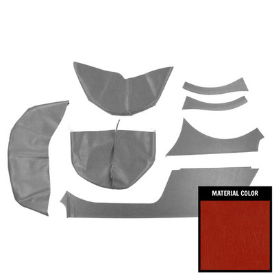 PUI Interiors 1962 Chevrolet Chevy II Wagon Bright Red Cargo Area Cover - 62XR63W