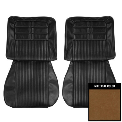 PUI Interiors 1963 Chevrolet Impala/SS Saddle Front Bucket Seat Covers - 63BS65U