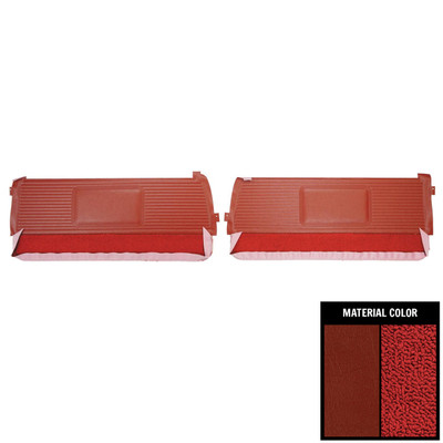PUI Interiors 1963 Pontiac Lemans Red Front Door Panels - 63GD64