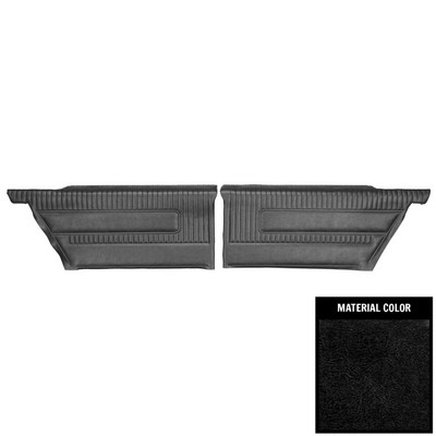 PUI Interiors 1963 Grand Prix /Parisienne Hardtop Pre-Assembled Black Rear Door Panels - 63PD55C-P