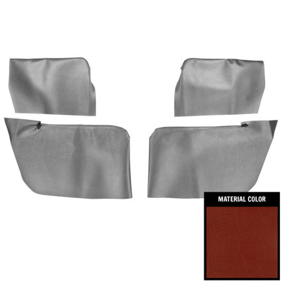 PUI Interiors 1964 Chevelle/GTO/Cutlass/Skylark Convertible Red Rear Armrest Cover - 64AR64
