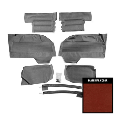 PUI Interiors 1964 Chevrolet Impala Convertible Red Rear Door Panels - 64BD64V