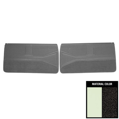PUI Interiors 1964 Chevrolet Impala SS Pre-Assembled White and Black Front Door Panels - 64BSD67FP