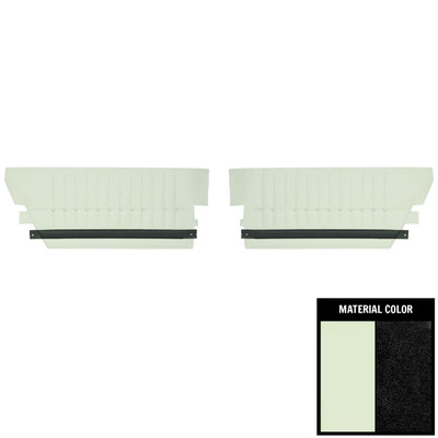 PUI Interiors 1964 Buick Skylark Hardtop White Rear Door Panels - 64UD69C