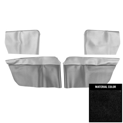 PUI Interiors 1965-1967 Chevelle/GTO/Cutlass/Skylark Convertible Black Rear Armrest Covers - 65AR10