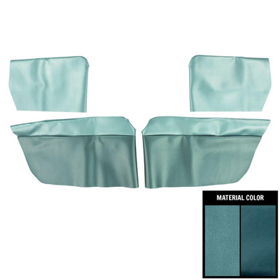 PUI Interiors 1965-1966 Chevelle/Skylark Convertible 2 Tone Blue Rear Armrest Covers - 65AR13