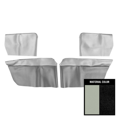PUI Interiors 1965-1966 Chevrolet Chevelle Convertible White and Black Rear Armrest Covers - 65AR38