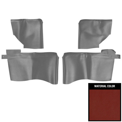 PUI Interiors 1965 Chevrolet Impala SS Convertible Red Rear Armrest Covers - 65BR30