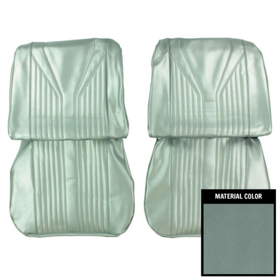 PUI Interiors 1965 Chevrolet Impala/SS Slate/Blue Front Bucket Seat Covers - 65BS44U