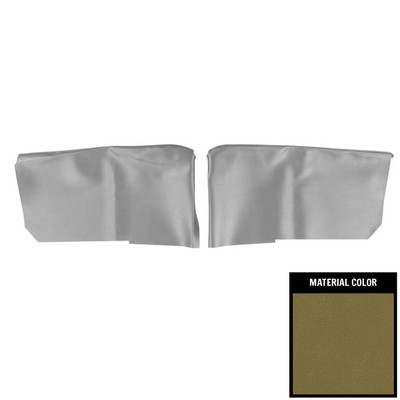 PUI Interiors 1965 Oldsmobile Cutlass Hardtop Ivy Gold Rear Armrest Covers - 65CR46C