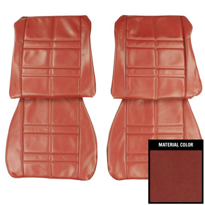 PUI Interiors 1965 Oldsmobile Cutlass Sport Metallic Red Front Bucket Seat Covers - 65CS08US