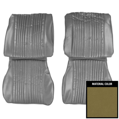 PUI Interiors 1965 Oldsmobile Cutlass Holiday Ivy Gold Front Bucket Seat Covers - 65CS46UH