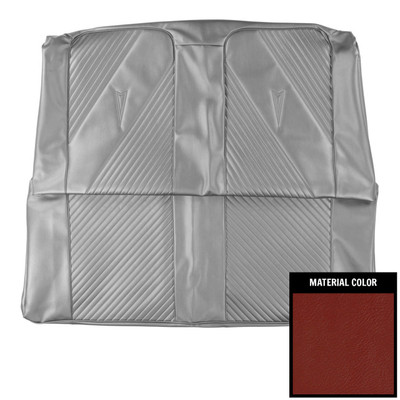 PUI Interiors 1965 Pontiac GTO Hardtop Red Rear Seat Cover - 65GS30C