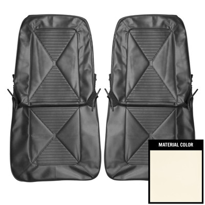 PUI Interiors 1965 Dodge Dart Pearl Front Bucket Seat Covers - 65KSD720U