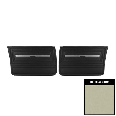 PUI Interiors 1966 Chevrolet Chevelle 4 Door Hardtop 2 Tone Fawn Front Door Panels - 66AD4D21FC