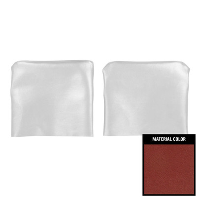 PUI Interiors 1966-1967 Pontiac GTO/Lemans Body Metallic Red Bucket Seat Head Rest Covers - 66AH08U