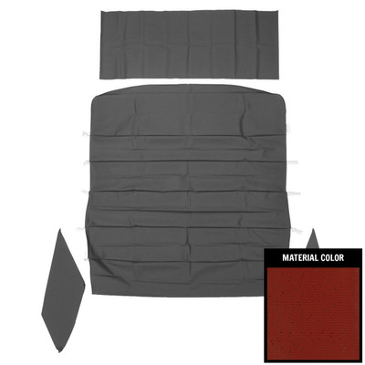 PUI Interiors 1966-1967 Pontiac GTO/Lemans Dark Red 2nd Design Perforated Headliner - 66AH103B