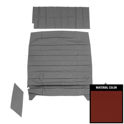 PUI Interiors 1966-1967 Chevrolet Chevelle 4 Door Hardtop Red Ribbed Headliner - 66AH4DC103G