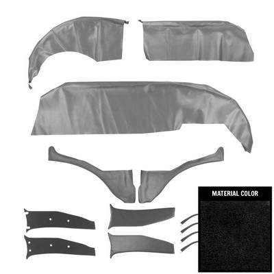 PUI Interiors 1965-1966 Chevrolet Impala Wagon Black Cargo Cover - 66BR10W