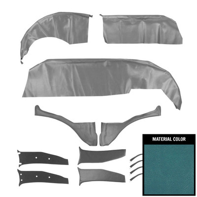 PUI Interiors 1965-1966 Chevrolet Impala Wagon Bright Blue Cargo Cover - 66BR14W