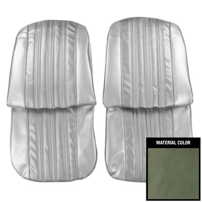 PUI Interiors 1966 Chevrolet Impala/SS Light Aqua Front Bucket Seat Covers - 66BS02U