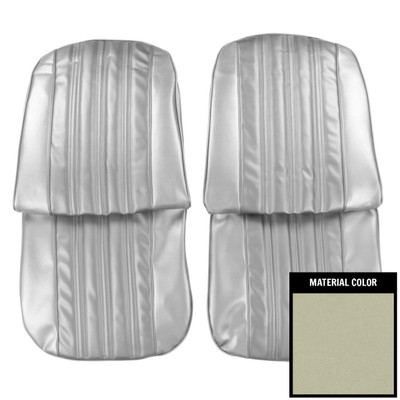PUI Interiors 1966 Chevrolet Impala/SS 2 Tone Fawn Front Bucket Seat Covers - 66BS21U