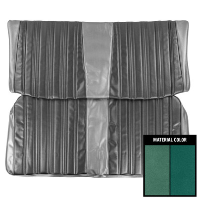 PUI Interiors 1966 Chevrolet Impala 4-Door Wagon 3rd Row 2 Tone Aqua Rear Bench Seat Cover - 66BS4D05W-3