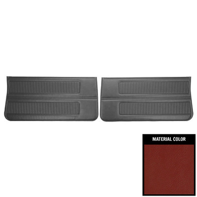 PUI Interiors 1966 Pontiac Tempest Custom Red Front Door Panels - 66GDT30