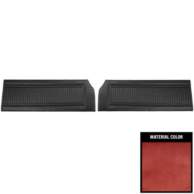PUI Interiors 1966 Plymouth Belvedere II Metallic Red Front Door Panels - 66KDV710