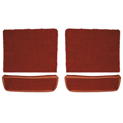 PUI Interiors 1966 Dodge Charger Front Metallic Red Bucket Seat Backs - 66KSAB710