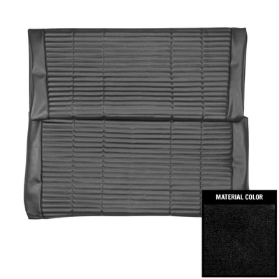 PUI Interiors 1966 Dodge Coronet 500 Hardtop Black Rear Bench Seat Cover - 66KSH10C-5