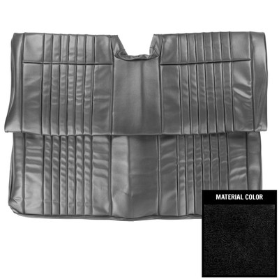 PUI Interiors 1966 Pontiac Bonneville Hardtop Black Rear Bench Seat W/O Armrest Cover - 66PSB10C
