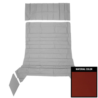 PUI Interiors 1966-1967 Chevrolet Nova 4 Door Sedan Dark Red Basketweave Headliner - 66XH4D103A