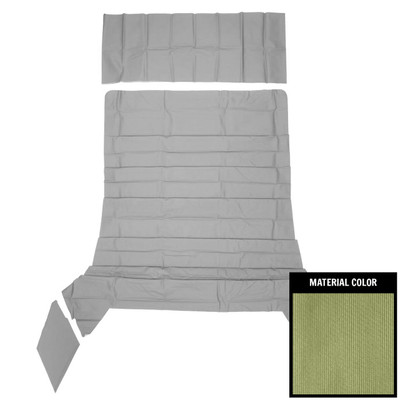 PUI Interiors 1966-1967 Chevrolet Nova 4 Door Sedan Ivy Gold Ribbed Headliner - 66XH4D117R