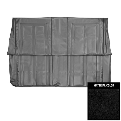 PUI Interiors 1966 Chevrolet Nova SS Hardtop Black Rear Bench Seat Cover - 66XS10C