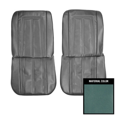 PUI Interiors 1966 Chevrolet Nova SS Light Blue Front Bucket Seat Covers - 66XS12U