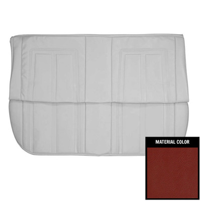PUI Interiors 1966 Chevrolet Nova 4 Door Sedan Red Rear Bench Seat Cover - 66XS4D30S