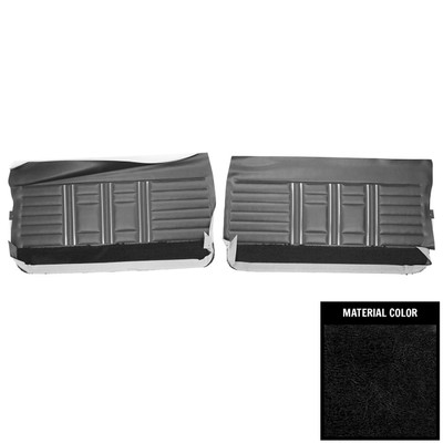 PUI Interiors 1967 Oldsmobile Cutlass Holiday Black Front Door Panels - 67CD10