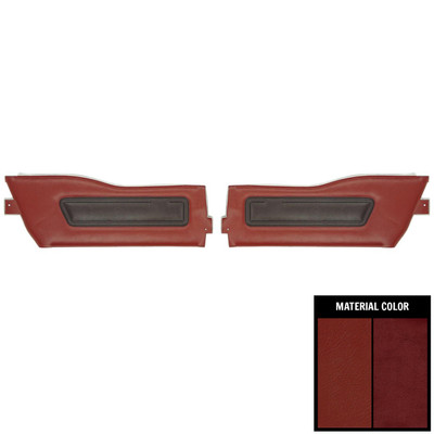 PUI Interiors 1967 Oldsmobile Cutlass Holiday Convertible 2 Tone Red Rear Door Panels - 67CD33SS