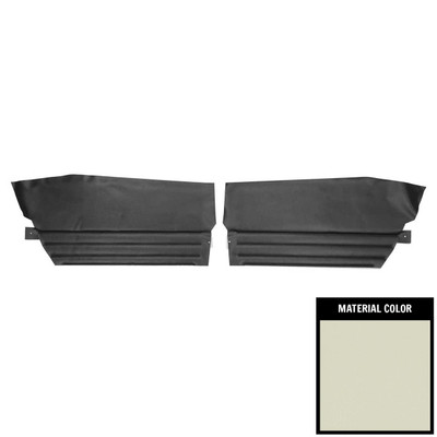 PUI Interiors 1967 Oldsmobile Cutlass Holiday Hardtop Off-White/Black Rear Door Panels - 67CD40C