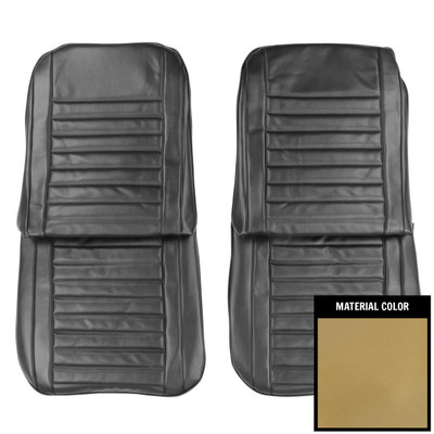 PUI Interiors 1967 Oldsmobile Cutlass Holiday/442 Gold Front Bucket Seat Covers - 67CS43U