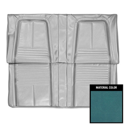 PUI Interiors 1967 Camaro Deluxe W/Std Frame Conversion Bright Blue and White Rear Seat Covers - 67DSF14C