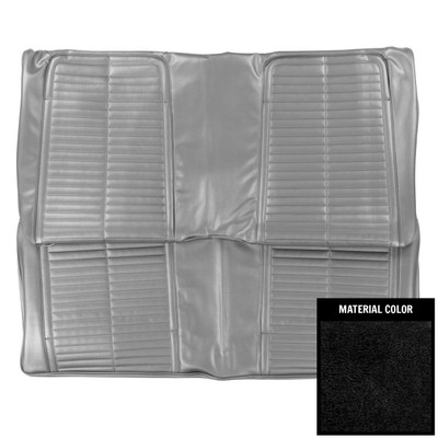 PUI Interiors 1967 Pontiac Firebird Black Fold Down Rear Bench Seat Cover - 67ES10F