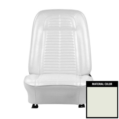 PUI Interiors 1967-68 Pontiac Firebird White Front Bucket Seat Covers - 67ES37U