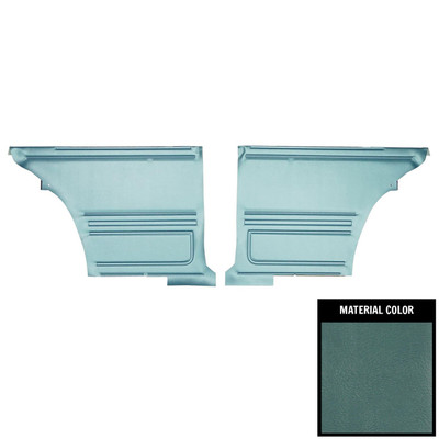 PUI Interiors 1967 Chevrolet Camaro Hardtop Platinum Edition Light Blue Rear Door Panels - 67FD12C