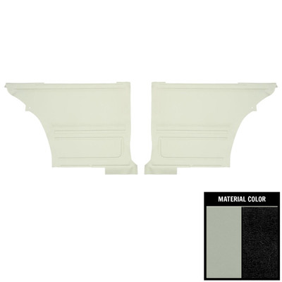 PUI Interiors 1967 Chevrolet Camaro Hardtop Platinum Edition White Rear Door Panels - 67FD37C