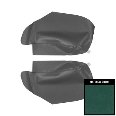 PUI Interiors 1967 Pontiac Firebird Hardtop Dark Aqua Rear Armrest Covers - 67FR04C