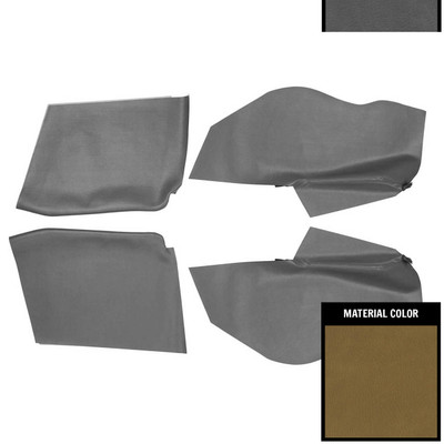 PUI Interiors 1969 Pontiac Firebird Convertible Mustard Gold Rear Armrest Covers - 67FR06