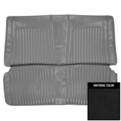 PUI Interiors 1967-68 Chevrolet Camaro Hardtop Standard Black Rear Bench Seat Cover - 67FS10C